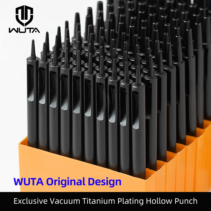 WUTA 5-15 Pcs Kit Hollow Punch Set Round Hole Punch Tool Steel