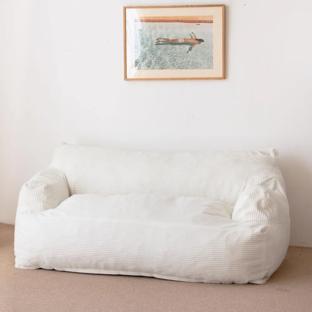 Giant Twin Size Bean Bag, Foam Filling, Includes Removable and Machine Washable Cover