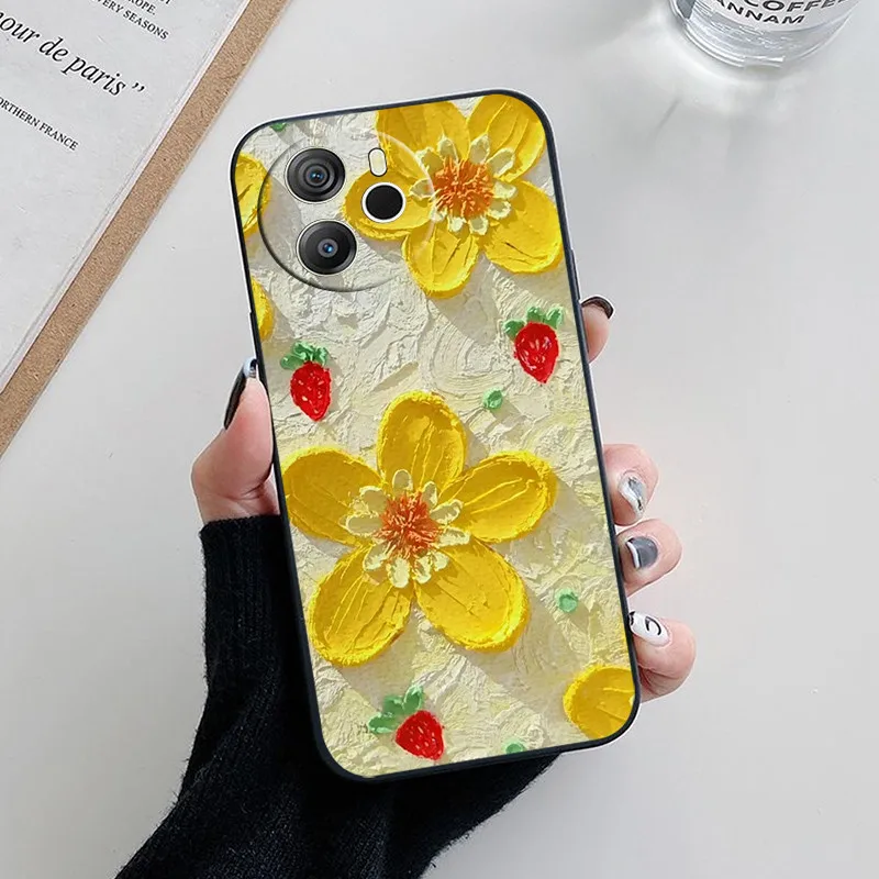 Cute Cartoon Soft Silicone Back Case - Fashionable Phone Cover Etui s