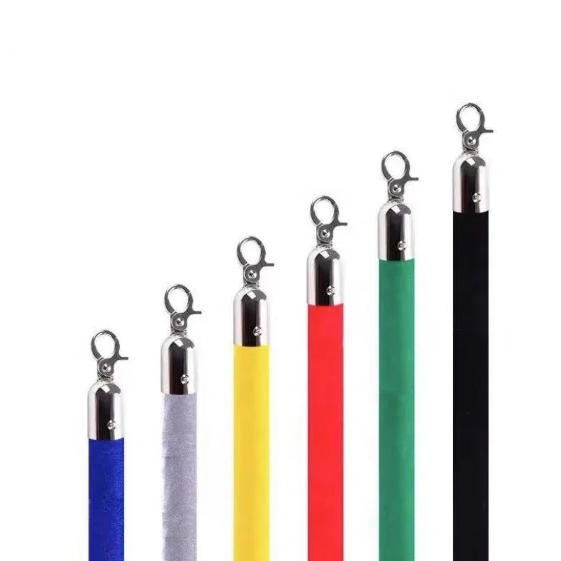 KINJOIN 1.5M High Quality Long Flannel Sling Twisted Lining Barrier Rope For Welcoming Queuing Columns Pole Fences Stands