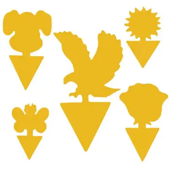 실내 및 실외용 노란색 강한 끈끈한 트랩, 자연 제어 과일 파리 트랩, 정원 노란색 그나타 트랩 곤충 캐처, 50 팩