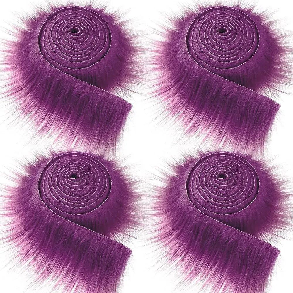 Luxurious Handmade Plush Fur Ribbon Trim Fabric Roll