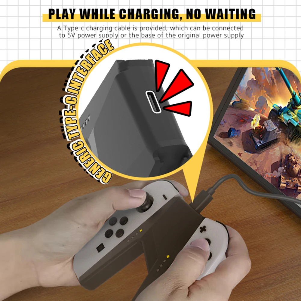 Game Controller Charging Dock Grip For Nintendo Switch/Switch OLED Joy-con Handle V-Shaped Charger Controller Charger Stand