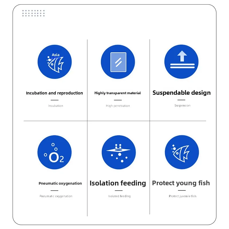 Aquarium Peacock Fish Breeding Box Aquarium Hatcher Small Fish Birth Room Hanging Isolation Box Aquarium Accessories