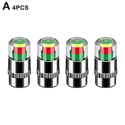 Tire Pressure Monitor Alert Valve Caps Set - Essential Car Accessories for Accurate Air Pressure Detection (A)