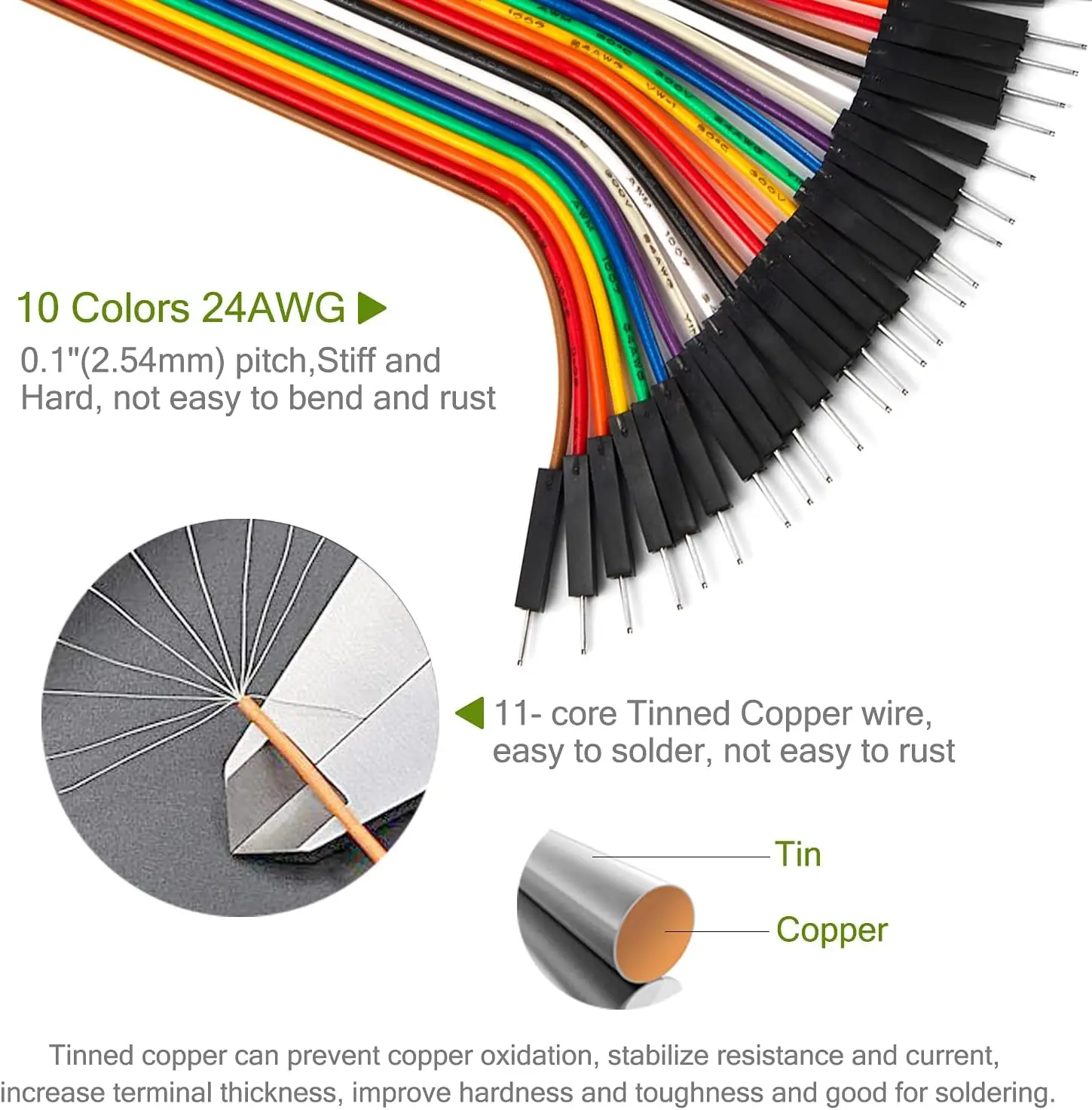 Electrical Wire 120PIN Dupont Cable 10cm Jumper Wire Male to Male Female to Female PCB DIY Kit for Electronics