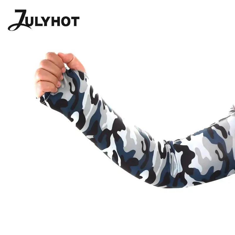 1 Pair Camouflage Arm Sleeves arm sleeves fishing sleeves UV Protection Cycling Fishing Running Ice Silk Long Tattoo Sleeve Anti-Sunburn Cuff Cover