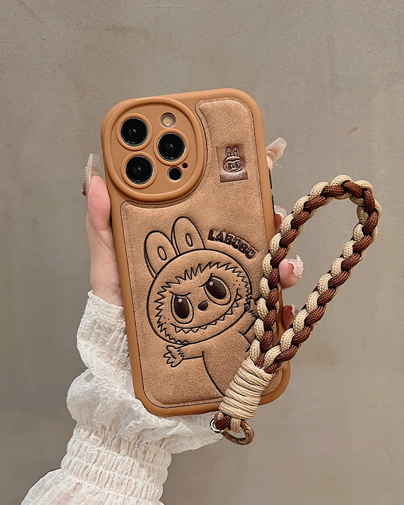 Cute 3D Labubu Rope Phone Case