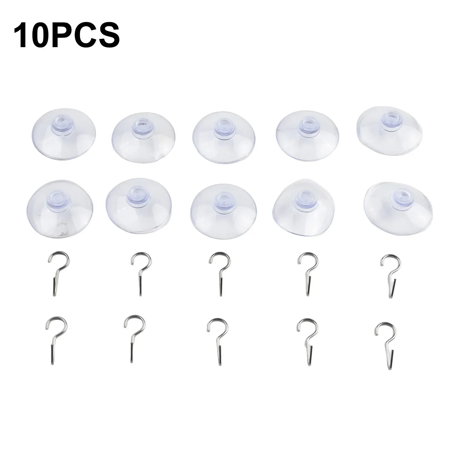 Suction Cup Hooks Clear Reusable Heavy Duty Vacuum 10pcs For Towel Glass Kitchen Bathroom Storage Rack