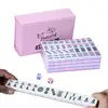144pcs/set Mini Mahjong Game Set With Portable Box Mah Jongg Travel Family Leisure Time Desktop Toy 1