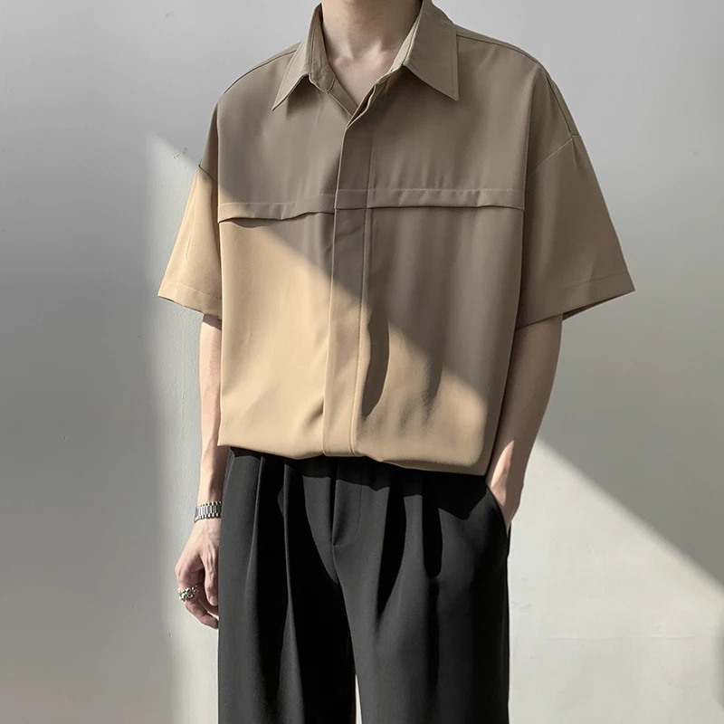 

British Style Summer Office Shirt Men Fashion Anti-Wrinkle Half Sleeve Men Work Shirt Slim Fit Business Formal Wear Blouse Homme
