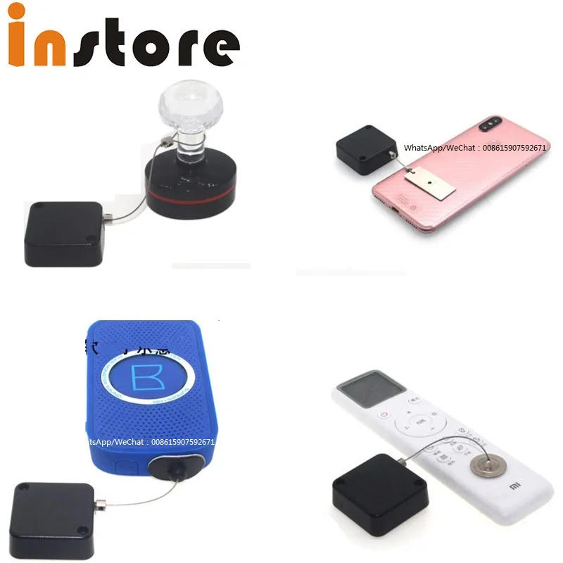 50 Pcs Merchandise Anti Theft Secure Retractor Loss Prevention Anti-Lost Recoiler, Security Pull Box