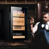 Constant temperature humidity humidity cigar cabinet cedar wood layer shelf electronic air cooler freezer freezer rose gold 2