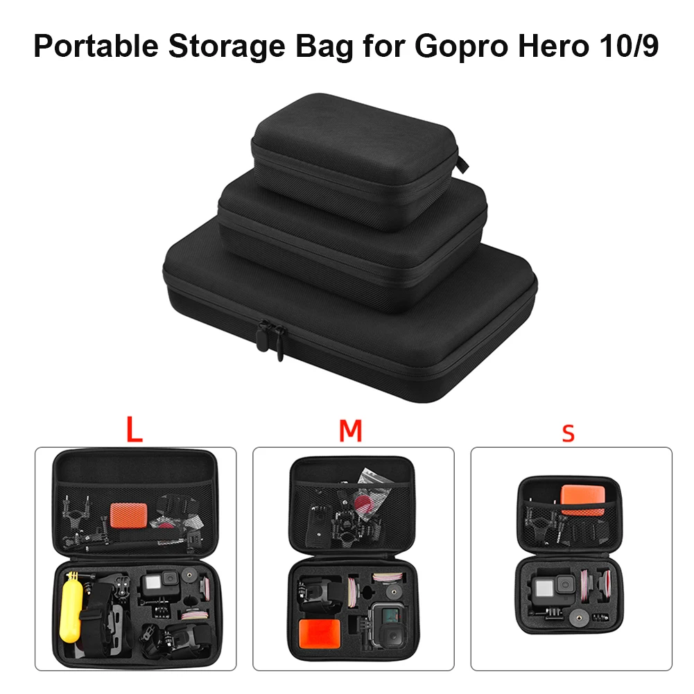 For GoPro Hero 9 8 7 6 5 4 3+ 3 2 1- 2 Pieces Storage Bag Case Travel  Collection | eBay