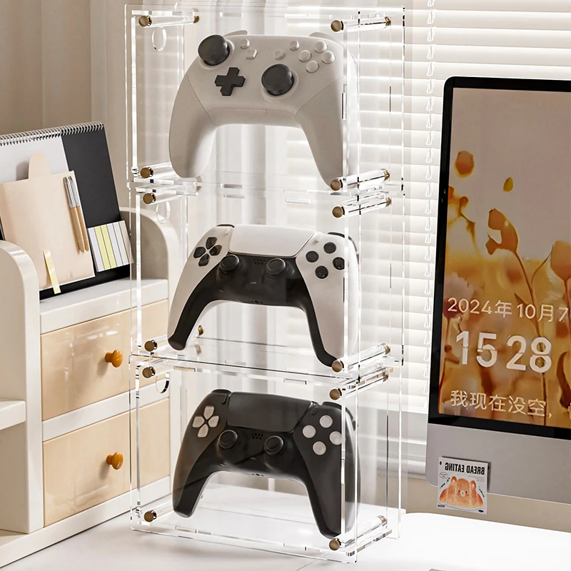 Universal Acrylic Game Controller Stand Storage Box for Switch,PS5,Xbox,Nintendo,Desktop Dust Protection Display Box Dust Cover 1