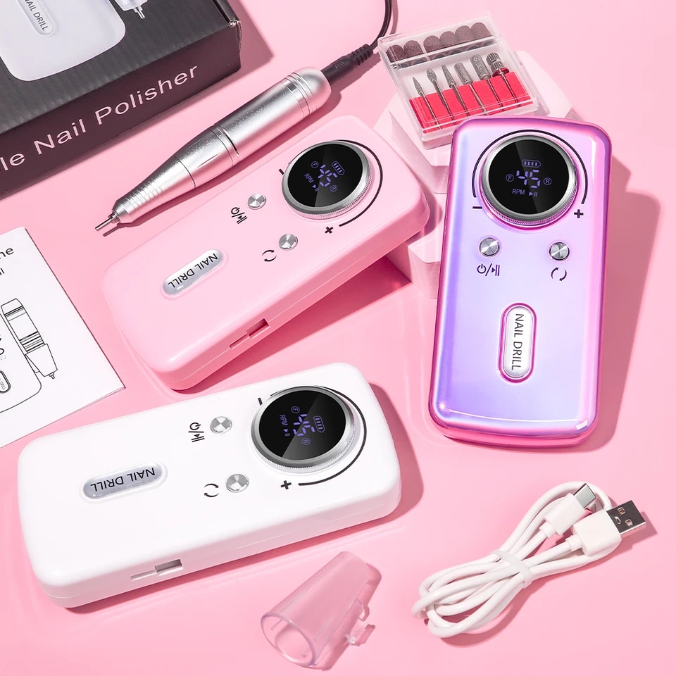 LIMEGIRL Rechargeable Electric Nail Drill Kit
