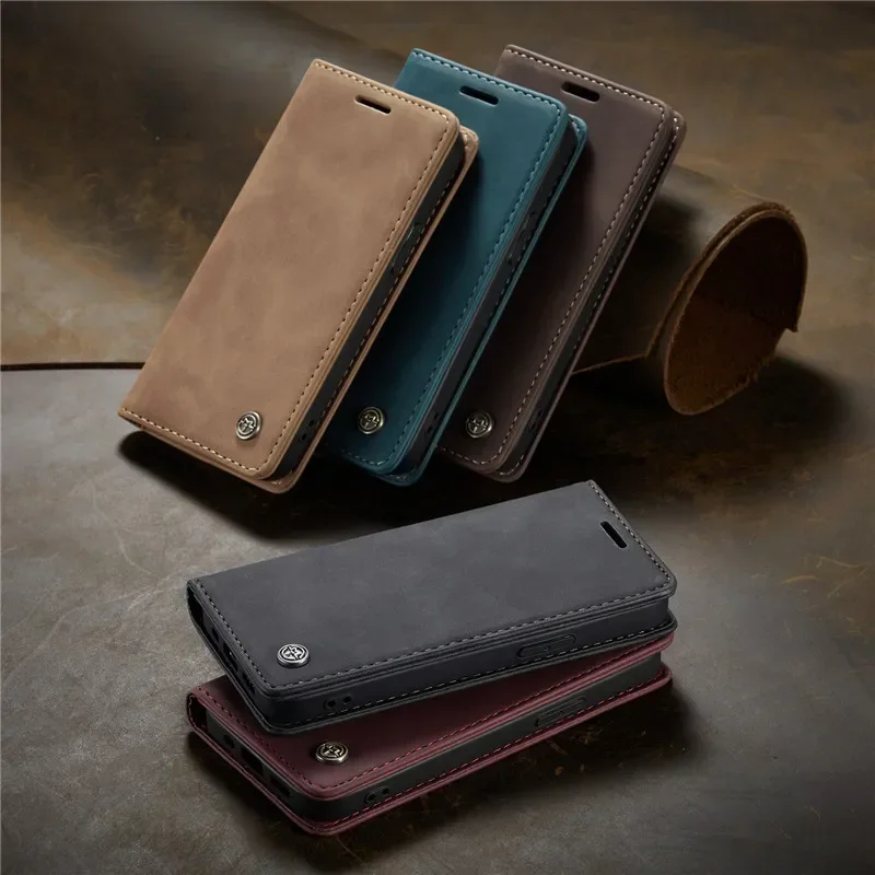 Premium Magnetic Flip Leather Wallet Case with Card Holder