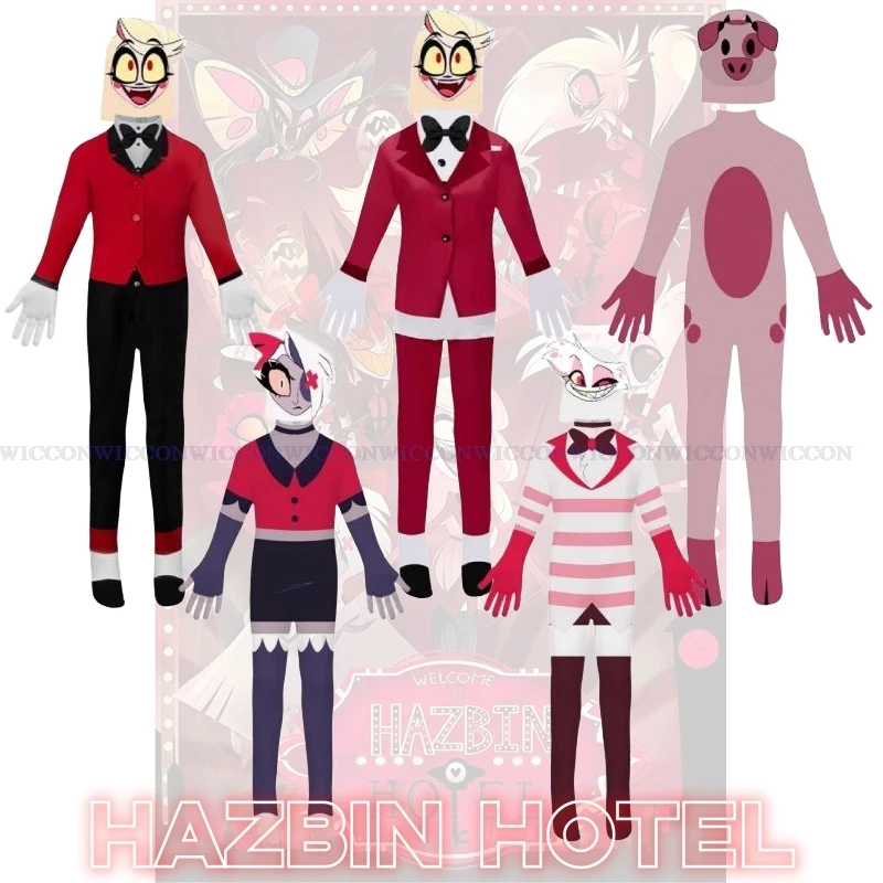 Anime Hazbin Cosplay Hotel Charlie Morningstar Costume Vestiti Uniforme Cosplay Stage Costume Vaggie Angel Dust Charlie Halloween