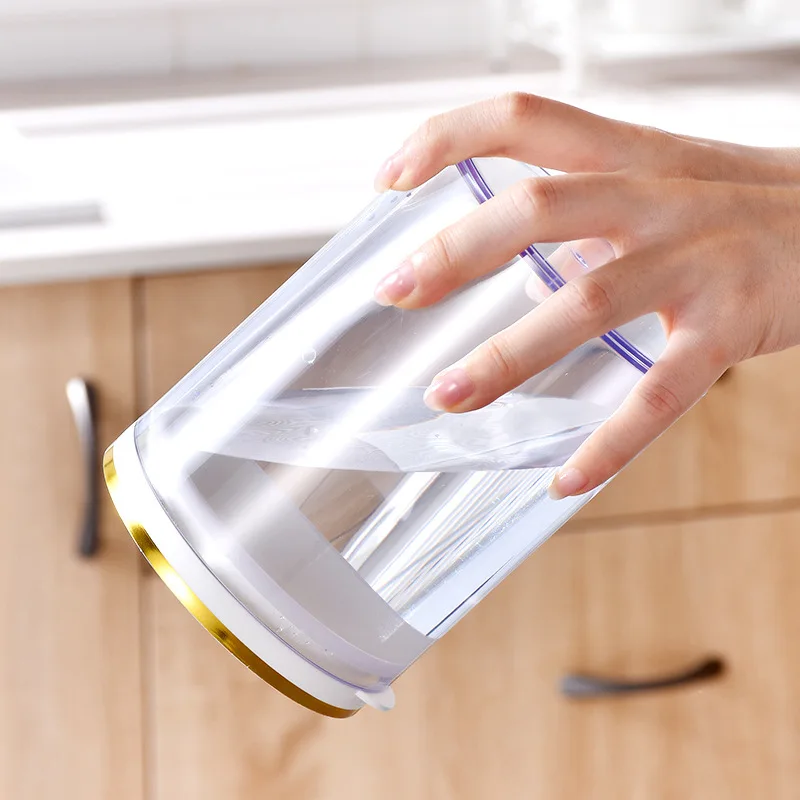 Transparent sealing storage jars for food grains and cereals storage bottles beans stale box