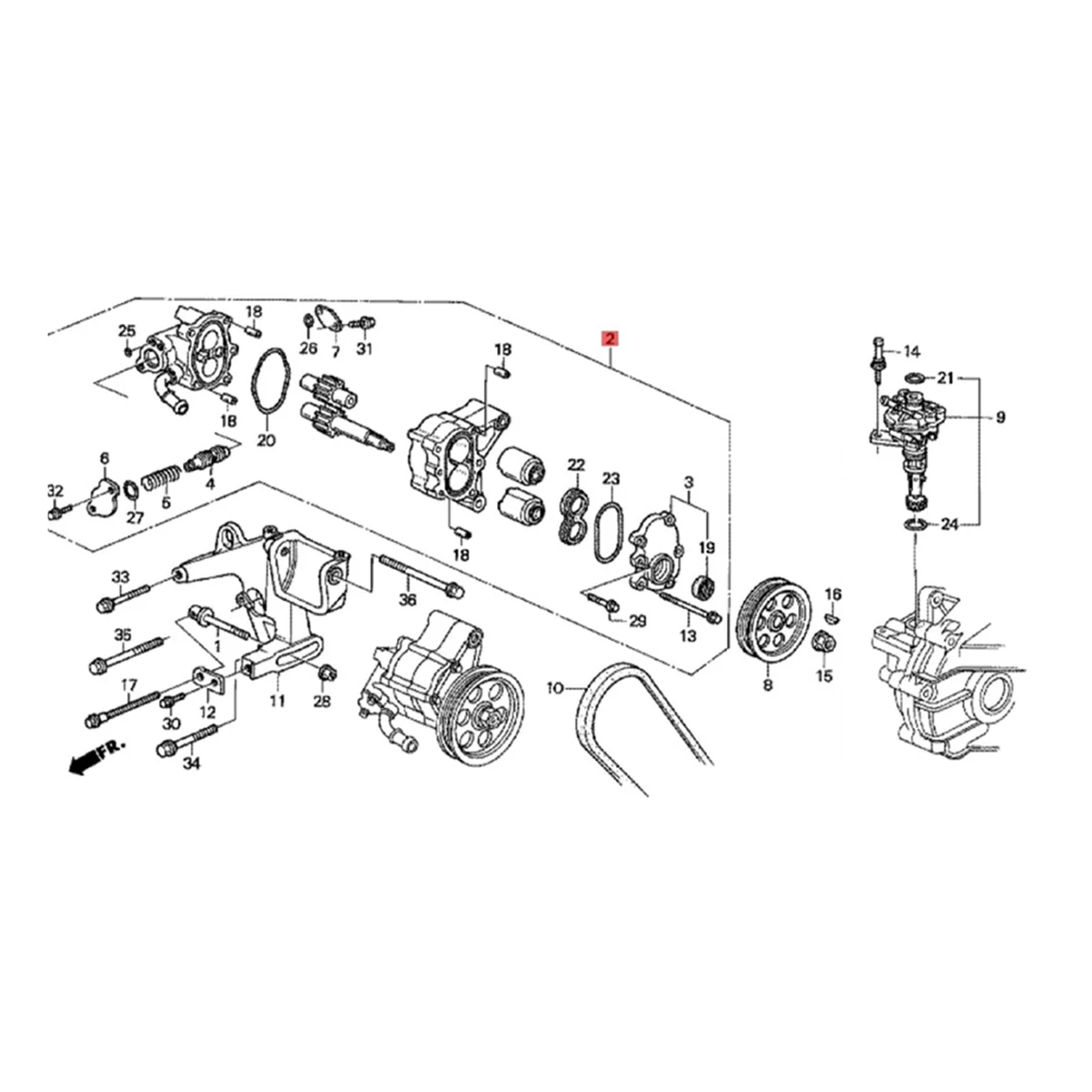 

Автомобильный гидронасос рулевого управления 56110-PT0-050 для Honda Accord 1990-1994 масляный насос гидроусилителя рулевого управления