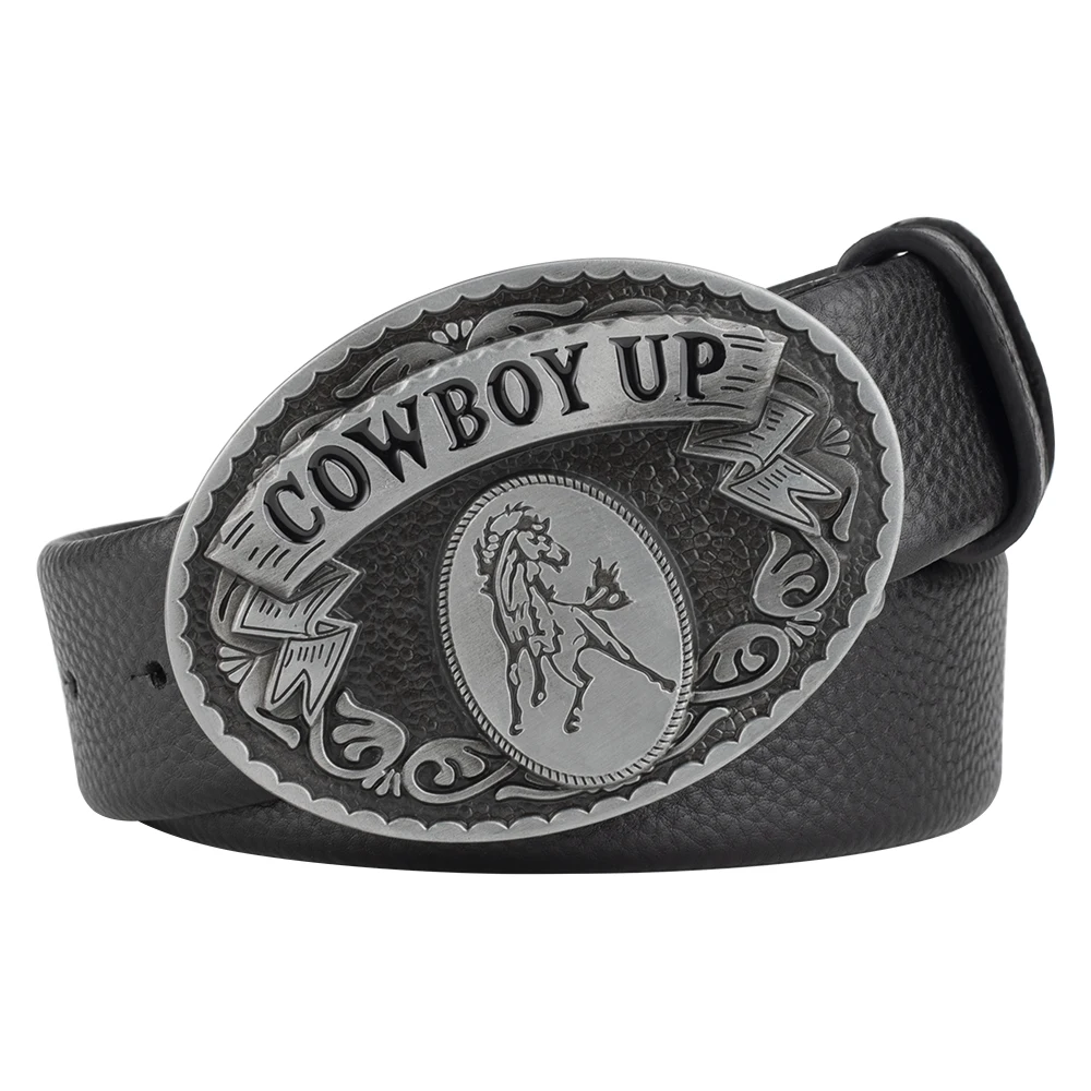 

Cowboy Up Leisure Decorative Leather Belt for Men Cowhide Western Style Fashion