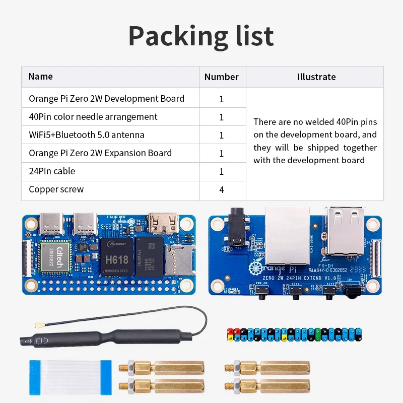 Orange Pi Zero Ȯ , DDR4 Allwinner H618 Orange Pi Zero 2 W, WiFi + BT SBC ̱  ǻ, Zero2W ̴ PC
