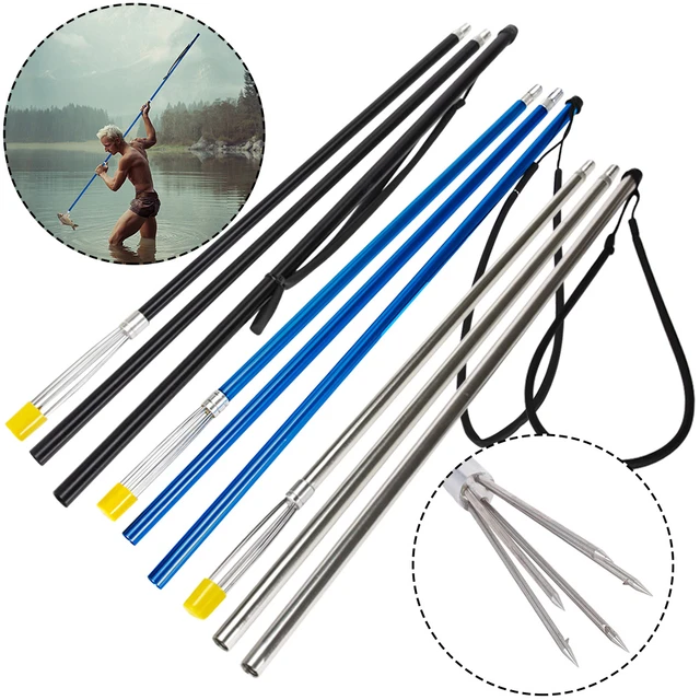 3-Piece Fishing Harpoon Spear with 5 Barbed Rods & Lanyard Fishing