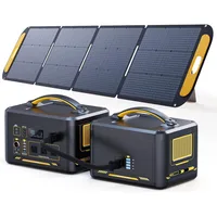 3096Wh Solar Generator with 200W Solar Panel & Extra Battery Included, 1800W (Peak 3600W) LiFePO4 Battery Power Station 1