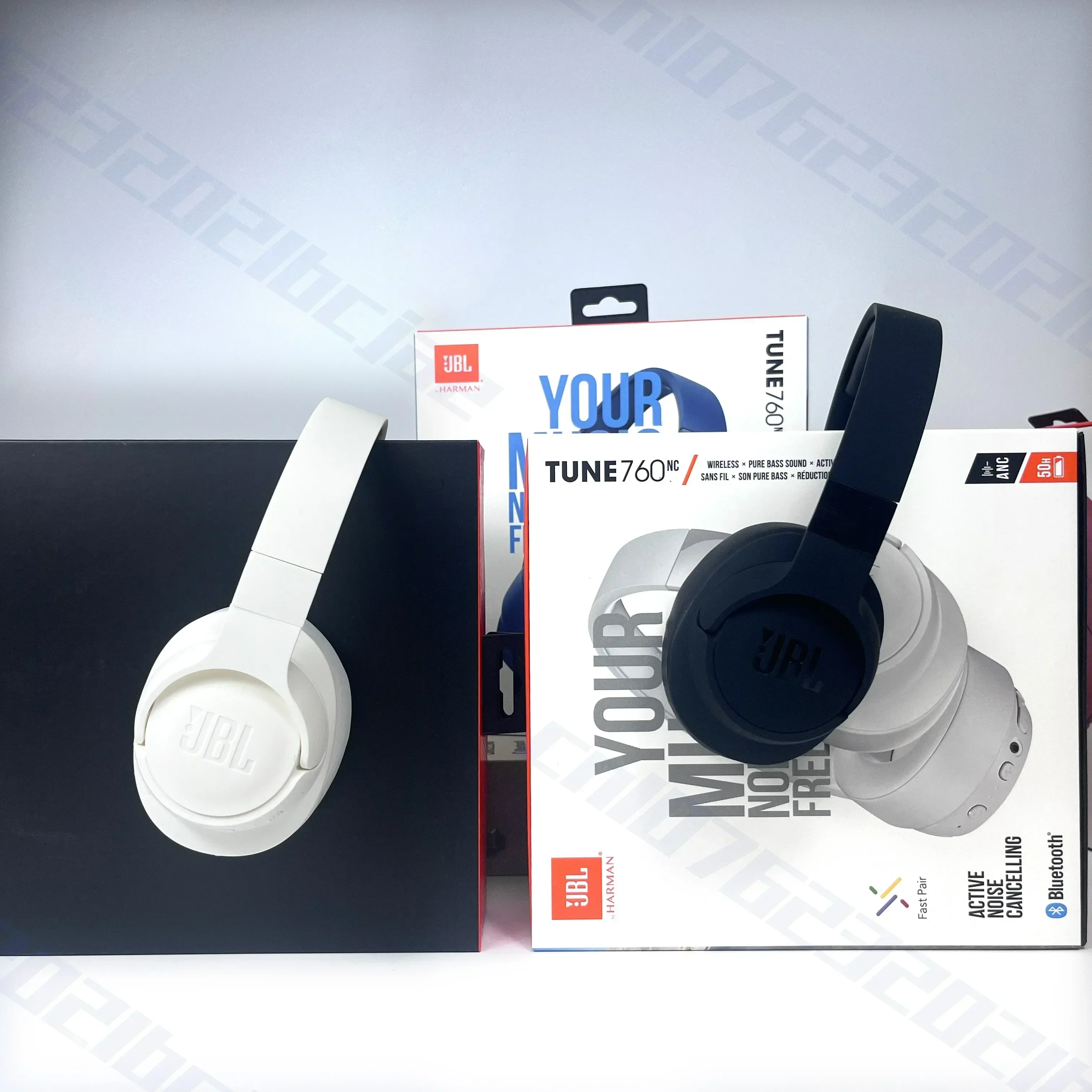 سماعات JBL Tune 760NC الأصلية القابلة للطي فوق الأ...