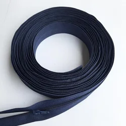 High - Quality Nylon Zipper Roll with Sliders for DIY Sewing and Accessories (Navy Blue 330)