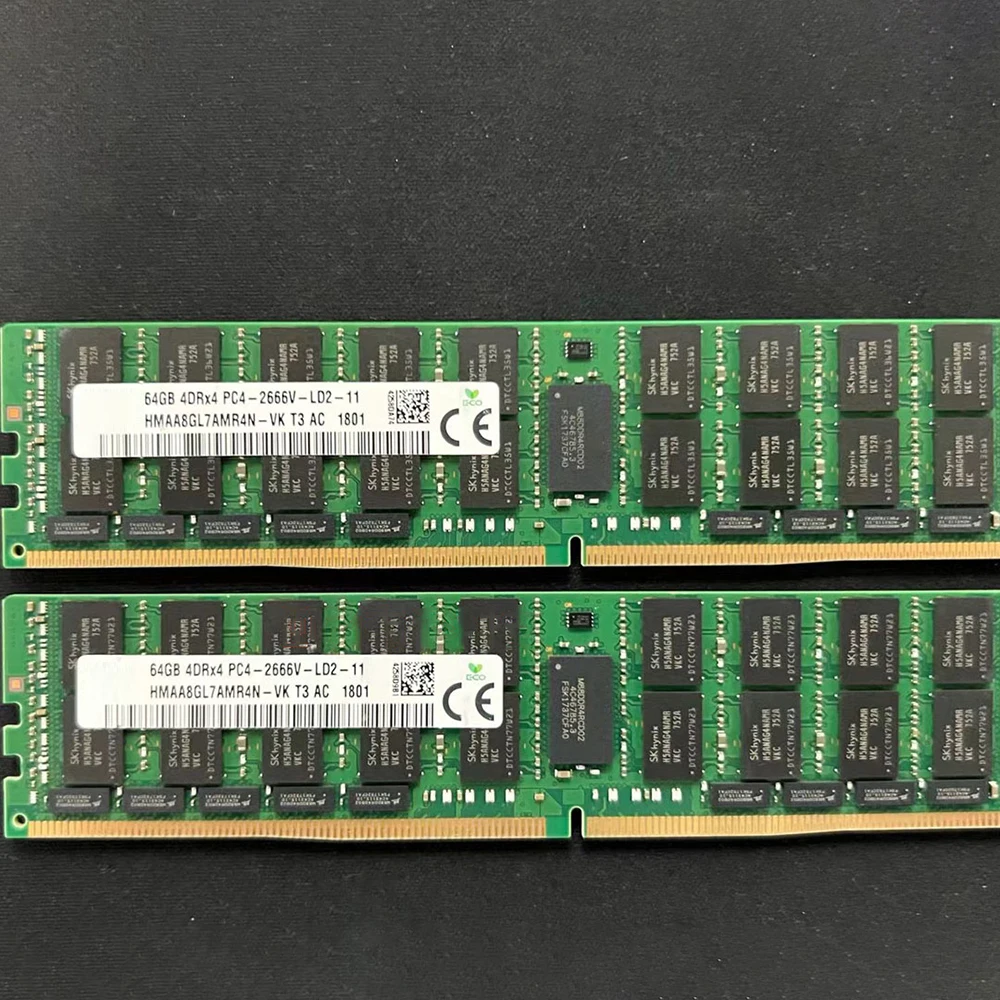 1 Pcs For SK Hynix RAM 64G 64GB DDR4 2666 4DRX4 PC4-2666V 2666MHZ ECC REG Memory HMAA8GL7AMR4N-VK 4 1 Pcs For SK Hynix RAM 64G 64GB DDR4 2666 4DRX4 PC4-2666V 2666MHZ ECC REG Memory HMAA8GL7AMR4N-VK - Image 2