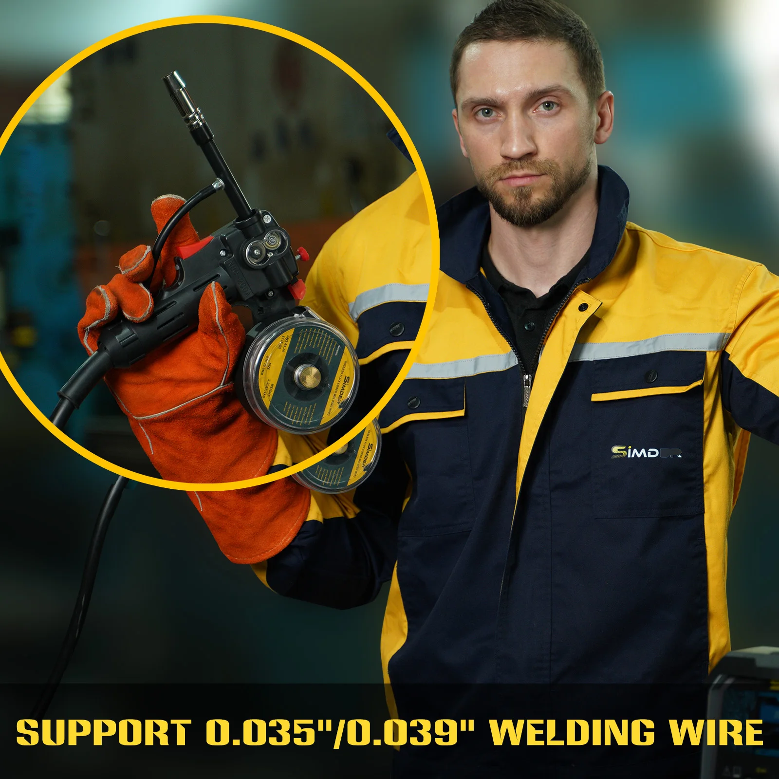 SSIMDER Spool Gun 16ft 200 Amp Aluminum Welding Spool Gun Supports 2 LBS flux cored wire Euro Connection Fits SD-4050 Pro, MIG-2 6