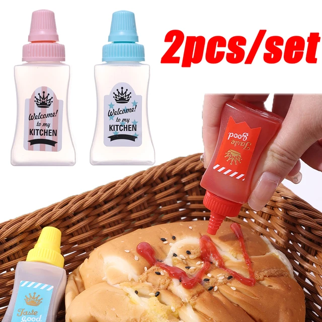 4pcs Mini Sauce Squeeze Bottle Plastic Seasoning Box Jam Salad Dressing  Container Portable Picnic Barbecue Spice Jar Kitchen - AliExpress