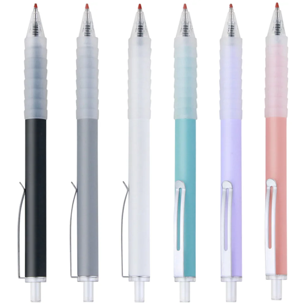 

6 Pcs Colorful Pens Writing Daily Use Multi-function Ballpoint Gel Supplies Household Plastic Ergonomic Office Student