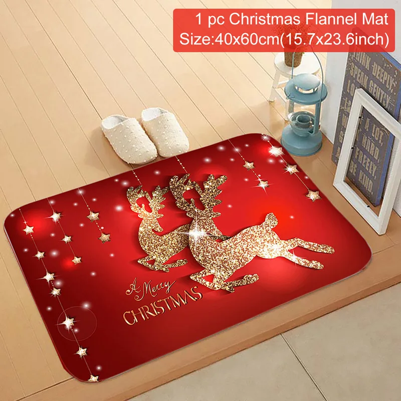Festive Christmas Doormat – Decorative Holiday Front Door Mat with Cartoon Character Design for Indoor and Outdoor Use