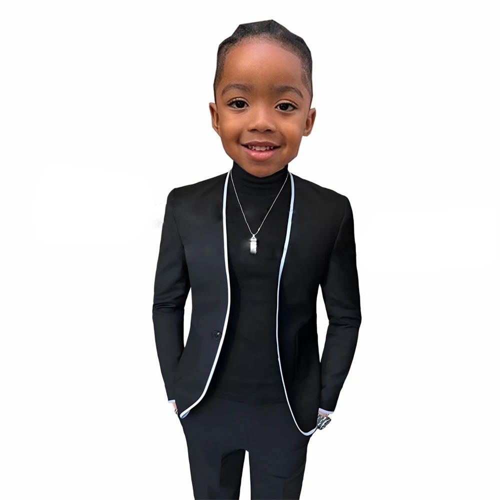 Boys Suit Jacket Pants 2 Pieces Wedding Blazer Set Slim Fit 2-16 Years Old Clothes for Child Tuxedo boys suits
