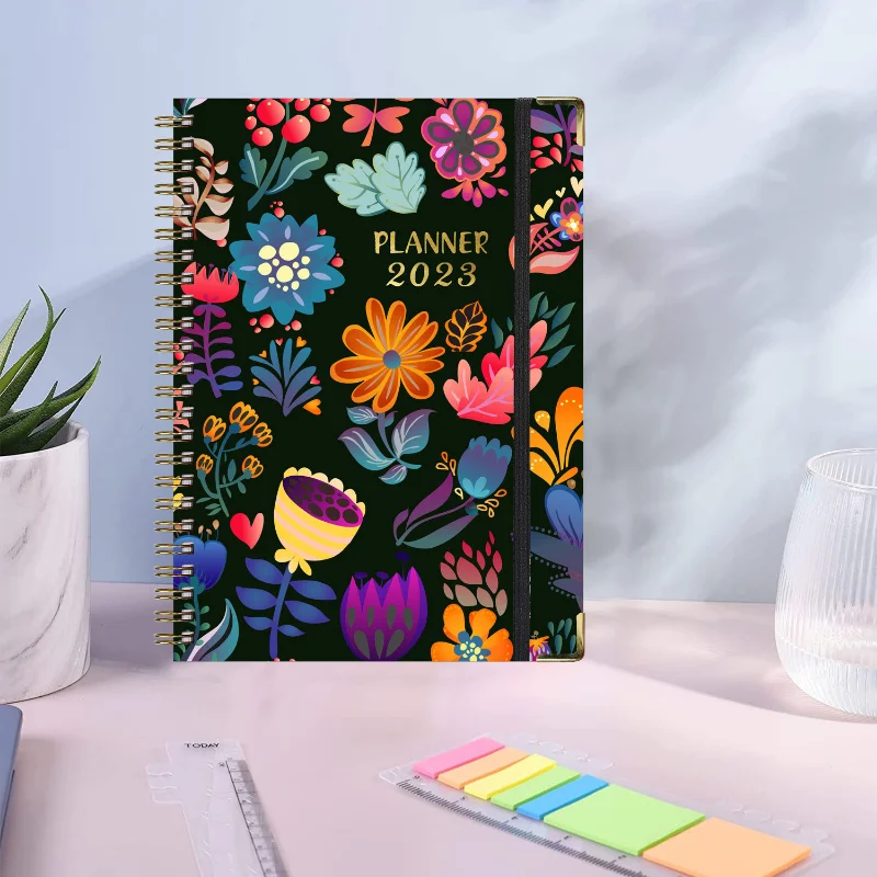 New style 2023 A5 Notebooks Journals Planner Notebook Daily Yearly Plan Colorful Diary Book Agenda Organizer Stationery Supplies 365 days planner agenda notebook colorful inner page illustration yearly daily plan journal diary book record life stationery