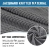 Jacquard Ottoman Cover Stretch Ottoman Slipcover Round Ottoman Storage Cover Folding Stool Covers Furniture Protector Cover 5