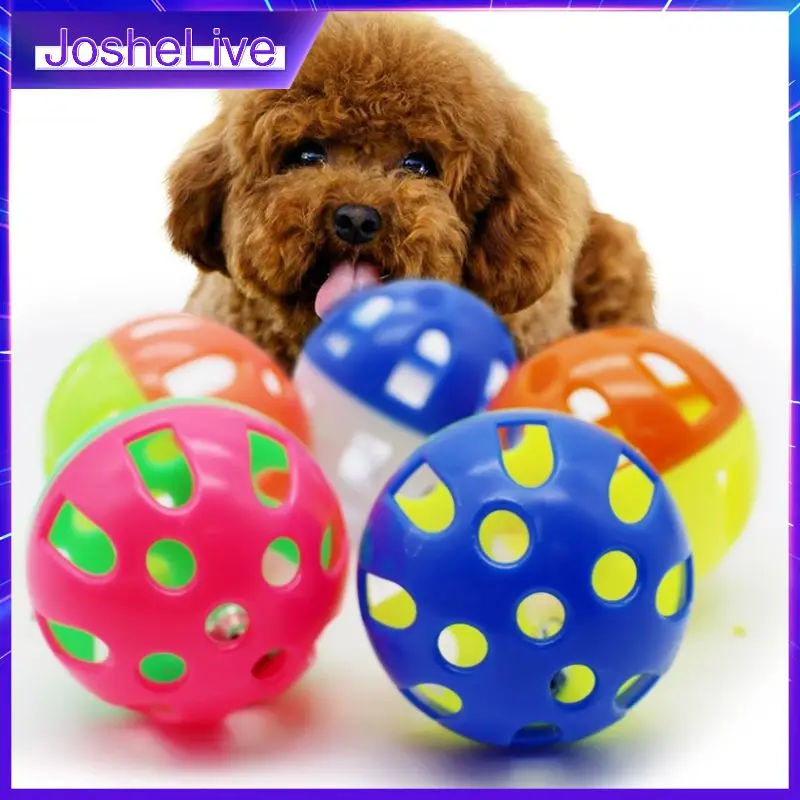 

Ball With Bell Ring Toys For Cats Plastic Jingle Playing Chew Rattle Scratch Balls Interactive Cat Training Toys Pet Cat Supply