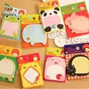 8 Pieces Sticker Cute Kawaii Animal Sticky Notes Notepad Memo Pads Office School Supply Stationery Panda Cat Kitty Bookmark 1