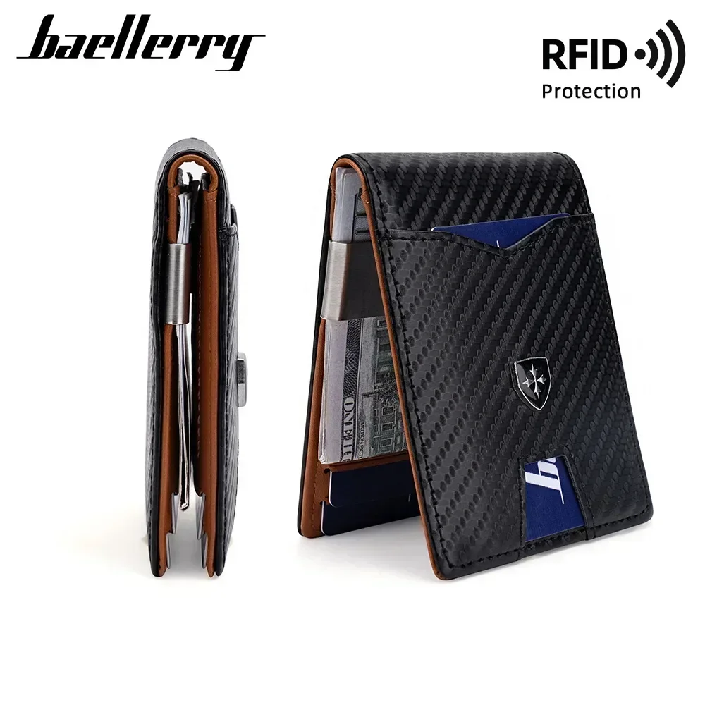 Men's Card Holder RFID Anti-theft Leather Wallet