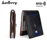 Rfid Carbon Fiber Luxury Men Wallets Money Bag Slim Thin Man Card Holder Wallet for Men Small Short Purse credit card holder 1