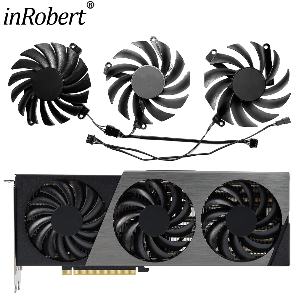 Per Inno3D Geforce Rtx 4070 Ti 4070 X3 Oc Ventola Della Scheda Video 85Mm Cf-12910S Cf-12915S Rtx4070Ti Rtx4070 Ventola Di Raffreddamento Della Scheda