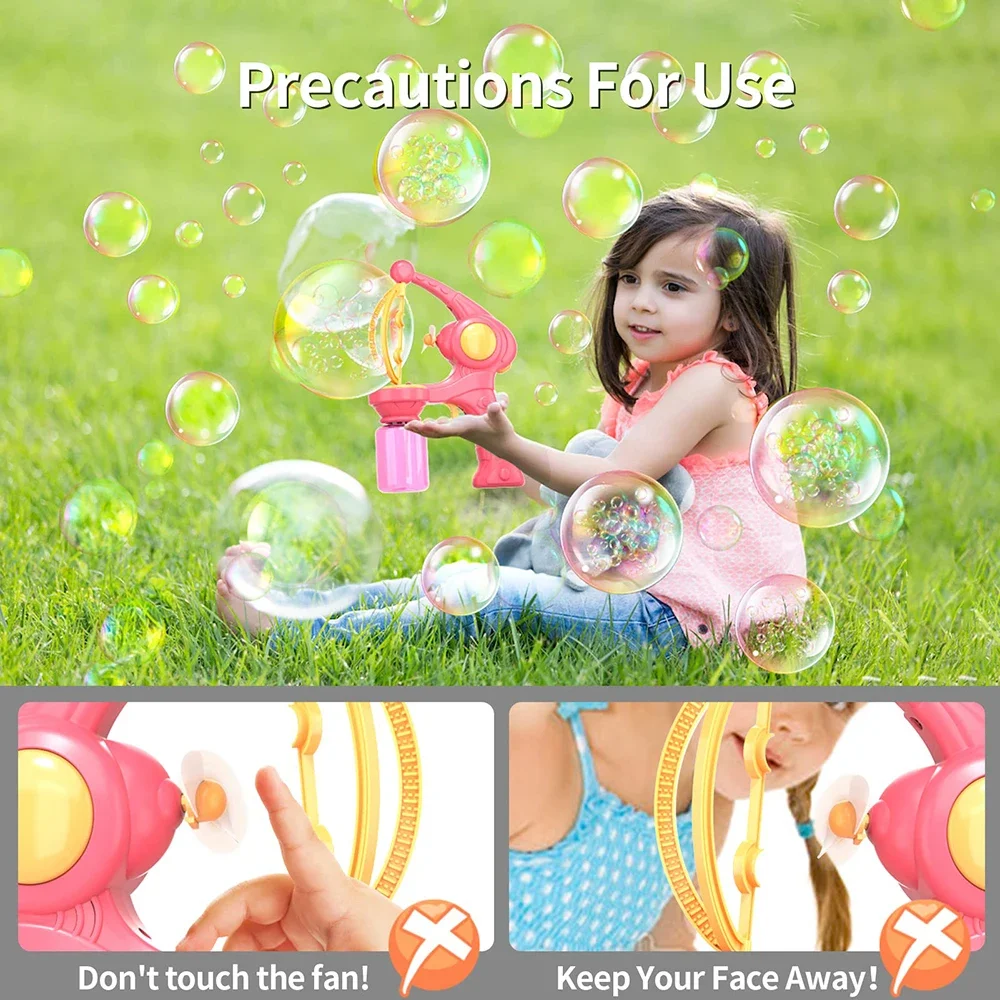 Bubble Machine Rocket Fully Automatic Blowing Electric Soap Bubble Gun Boys Girls Toys Childrens Day Gift Outdoor Party Play 2