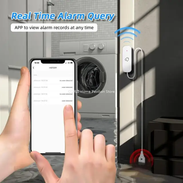 Tuya WiFi ZigBee Water Leak Detector with Buzzer Overflow Level Detector Flood Leakage Security Protection Smart Home 5