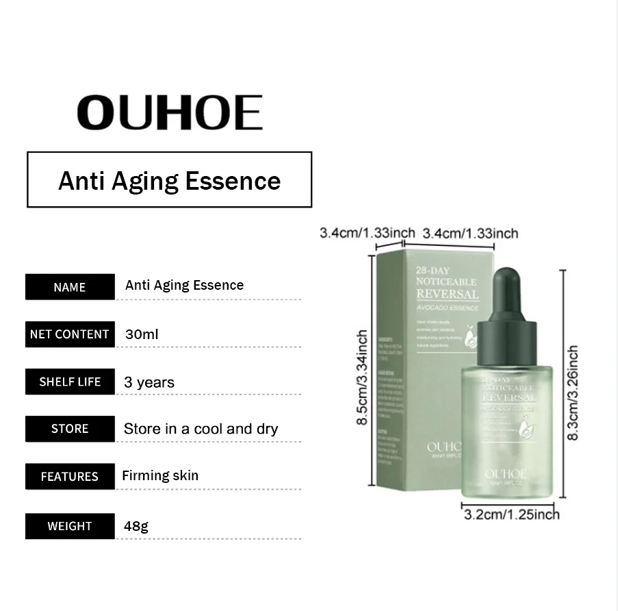 Avocado Face Essence Anti-Aging Wrinkle Removal Lifting Whitening Moisturizing Repairing Nourish Smooth Facial Serum Skin Care Face Care_voghion.com