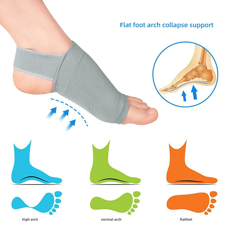 

1 Pair Arch Support Sleeves Plantar Fasciitis Heel Spurs Foot Care Flat Feet Relieve Pain Sleeve Socks Orthotic Insoles Pads