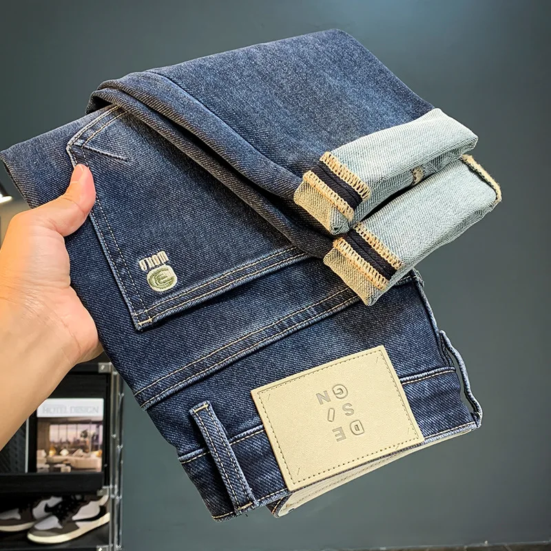 Мужские джинсы с вышивкой универсальные