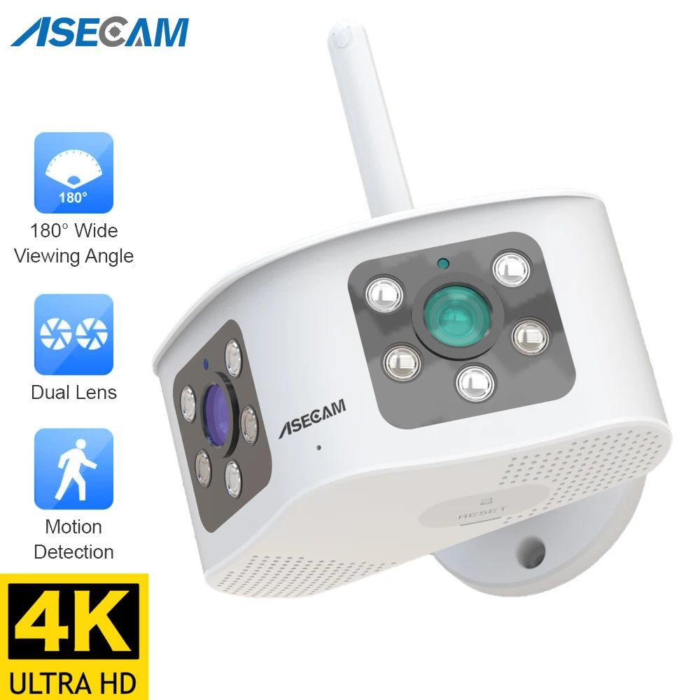4K8MPWIFIDualLensPanoramicCCTVCamera180WideViewingAngle