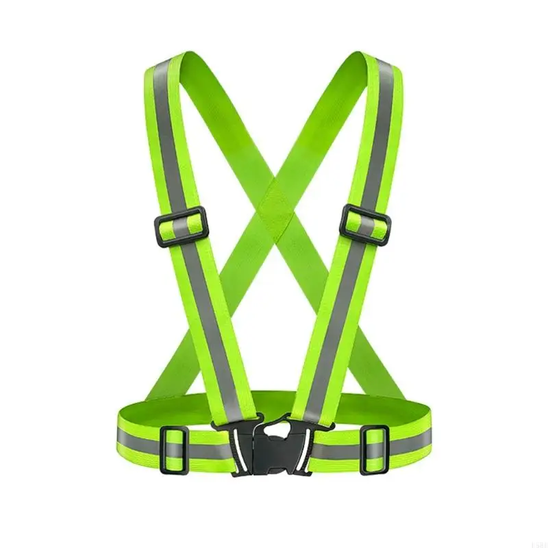 D5BE Adjustable Adults Reflective Vest Students Safety Running Night Security